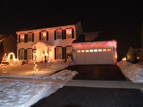 House exterior with lights photo number two.