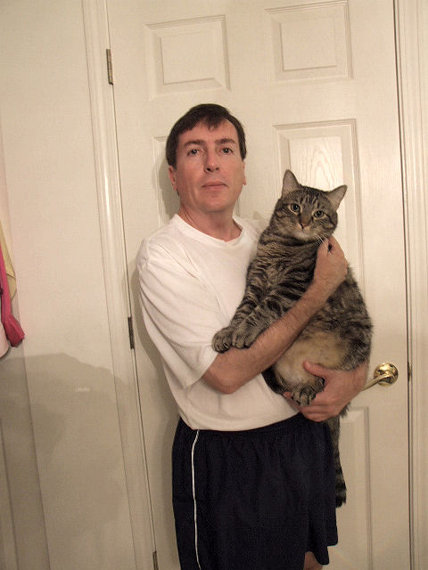 John and Tarzan our 19 lb tabby 